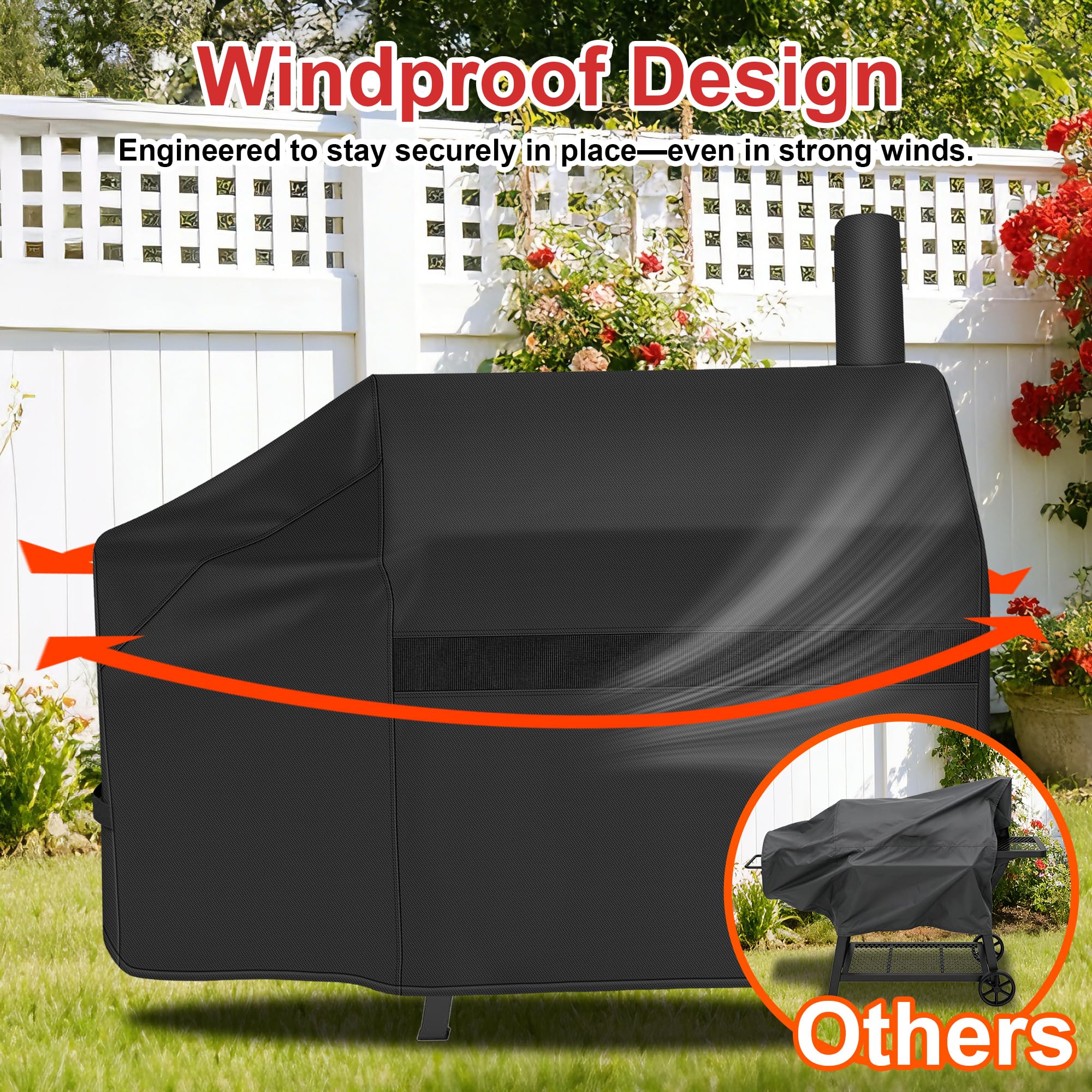 i COVER Offset Smoker Cover 60 inch in charcoal colour