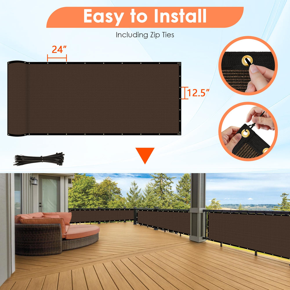 i COVER Privacy Screen displayed in backyard environment