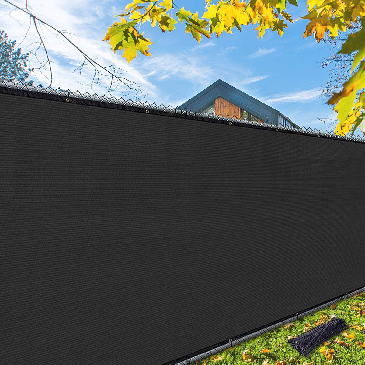 i COVER Privacy Screen Fence 4x25ft black net front view