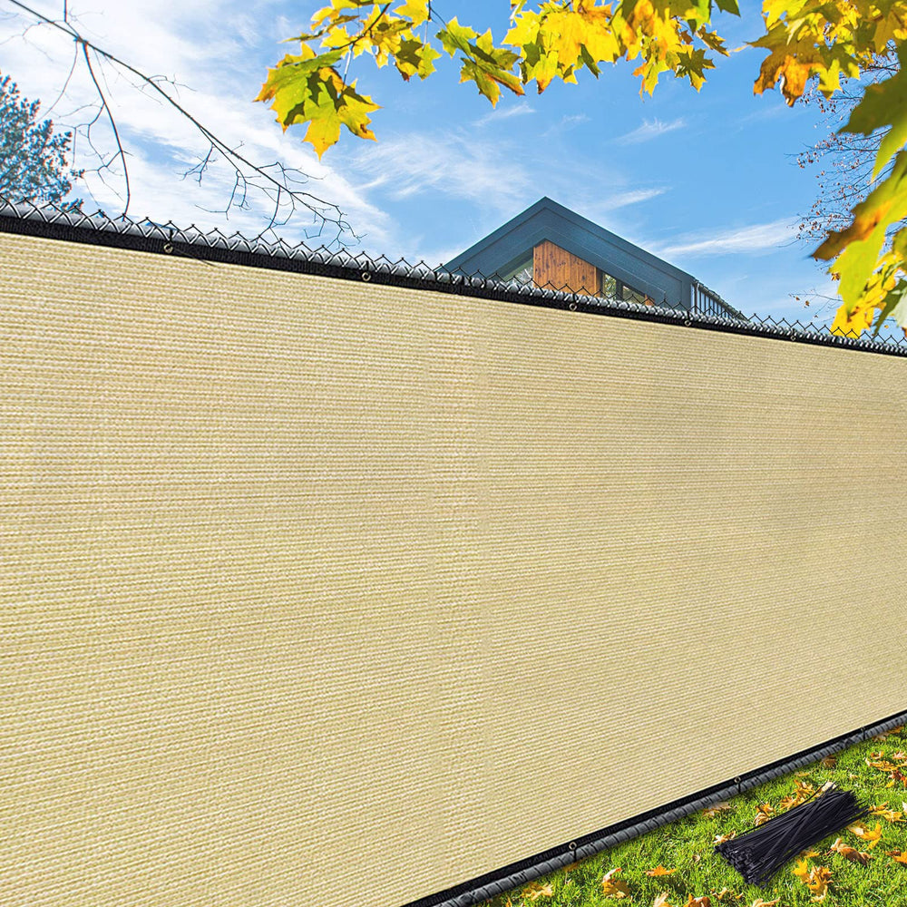 i COVER Privacy Screen Fence 4x25ft front view in sand colour