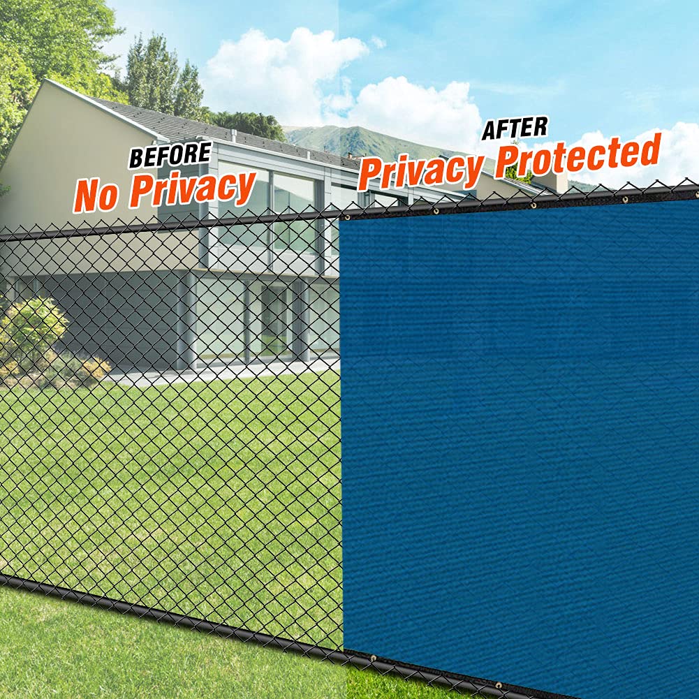 i COVER privacy screen installed on a wooden fence