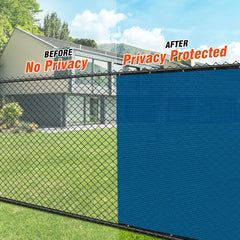 i COVER privacy screen installed on a wooden fence