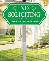 i-CowFun No Soliciting Sign front view with bold lettering