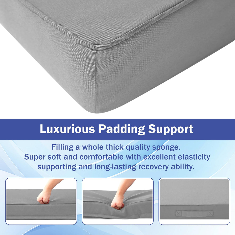 IASEAHK chair cushion light grey side view