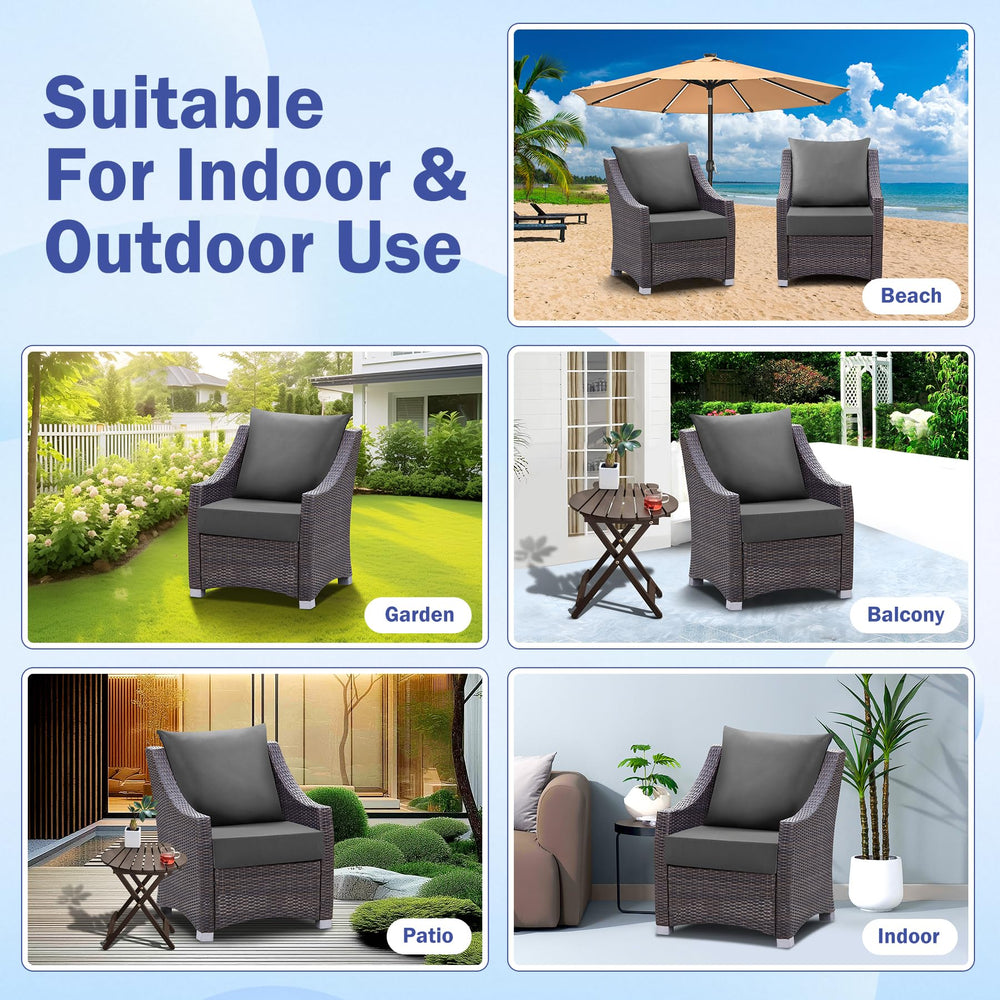 IASEAHK cushion set displayed on garden bench