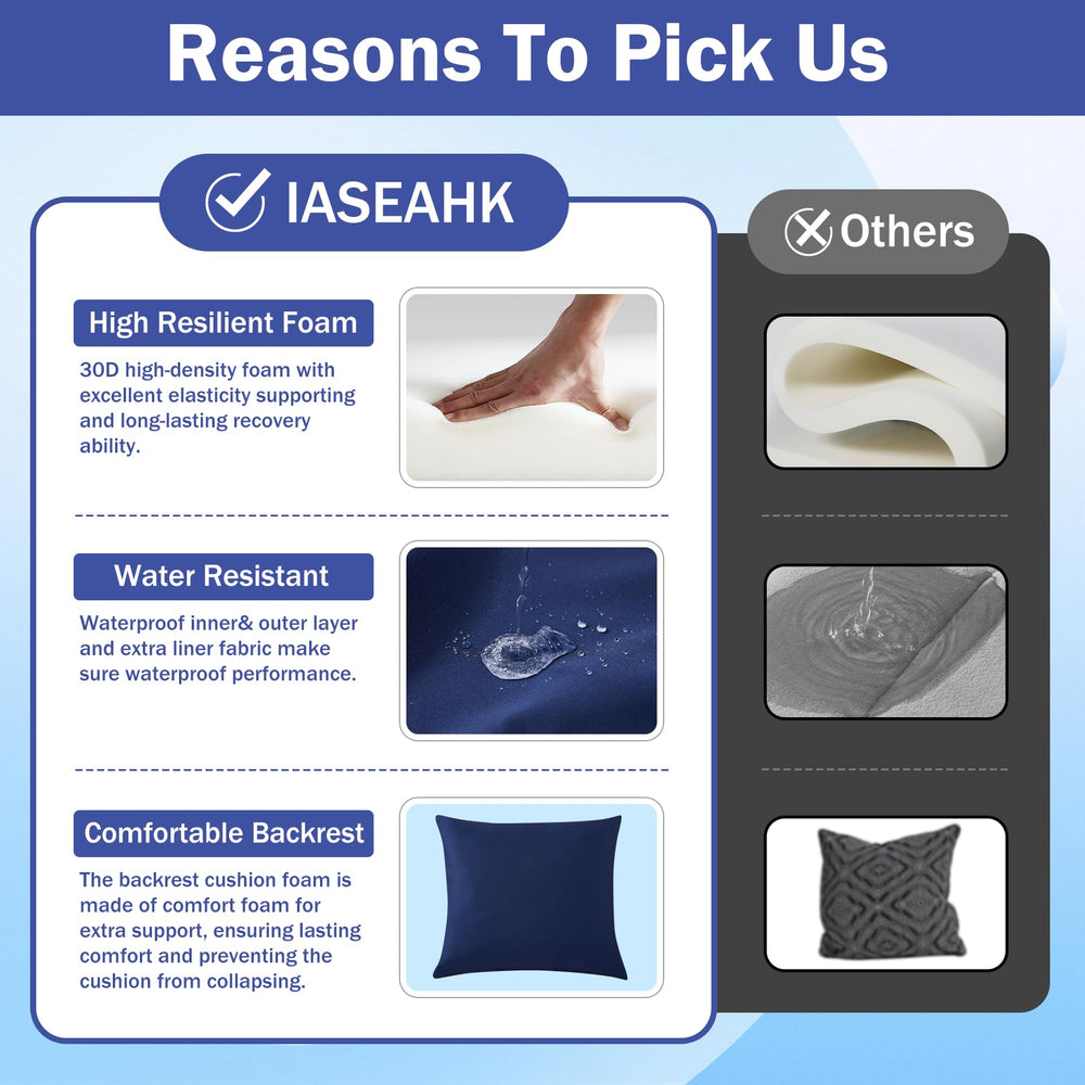 IASEAHK cushions stacked for easy transport