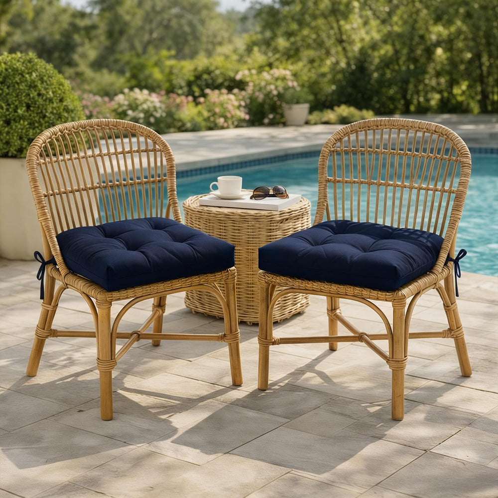 IASEAHK Outdoor Chair Cushions being fluffed in dryer