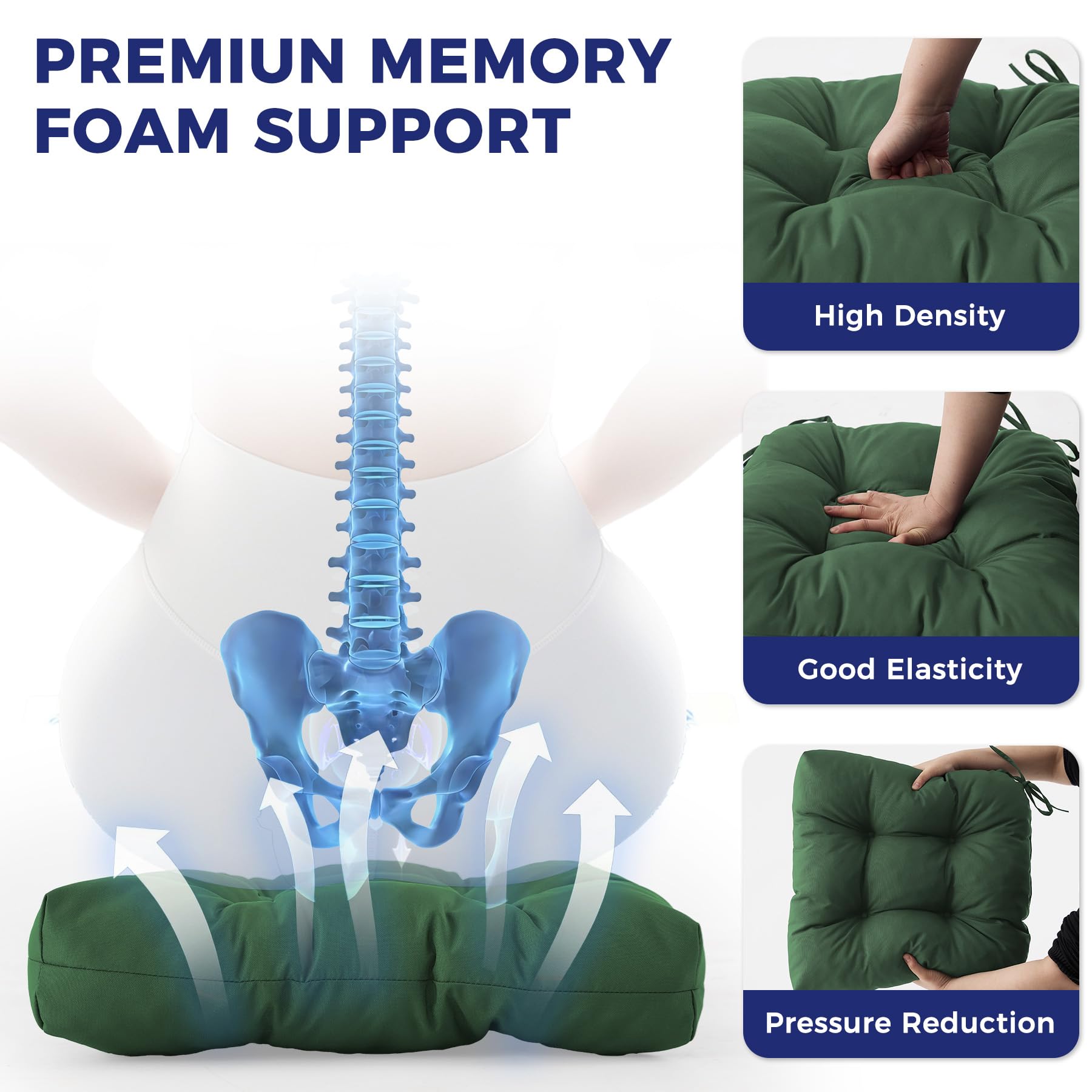 IASEAHK Outdoor Chair Cushions on patio chairs