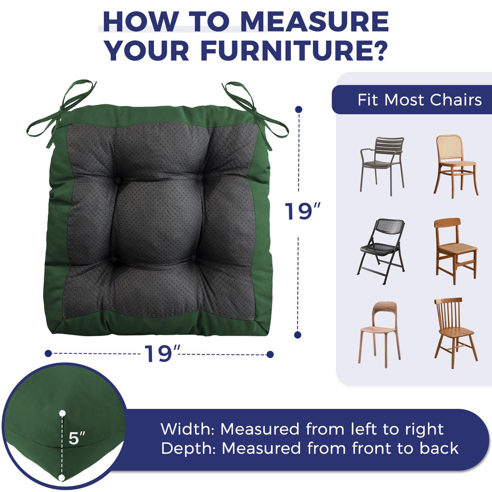 IASEAHK Outdoor Chair Cushions, showing dark green colour