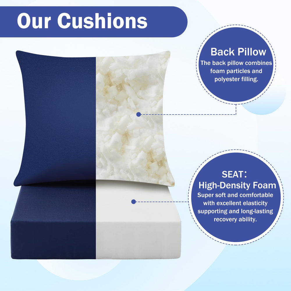 IASEAHK outdoor cushion showing hidden zipper detail