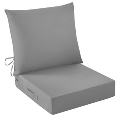 IASEAHK Outdoor Seat Cushion Set Grey front view