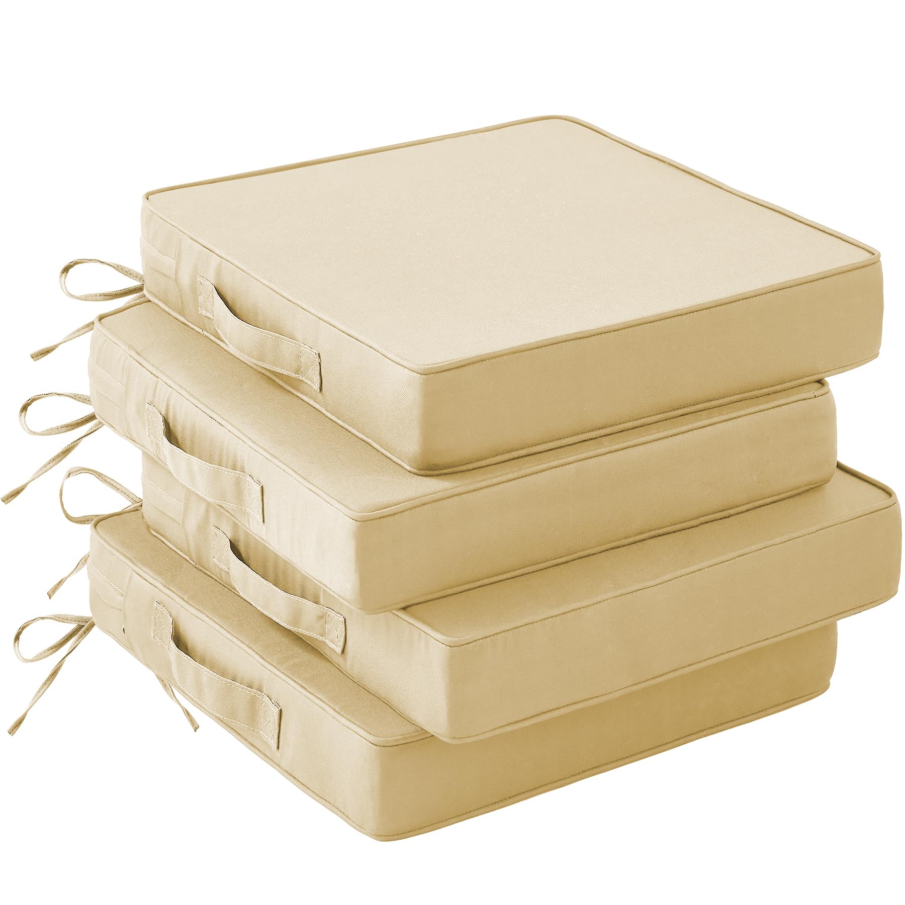 IASEAHK patio chair cushions set of 4 in light khaki color