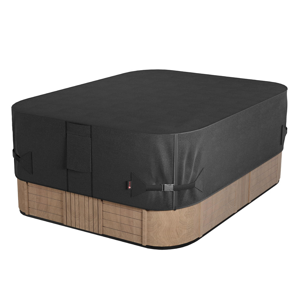 iBirdie Hot Tub Cover 93 x 77 inch black front view