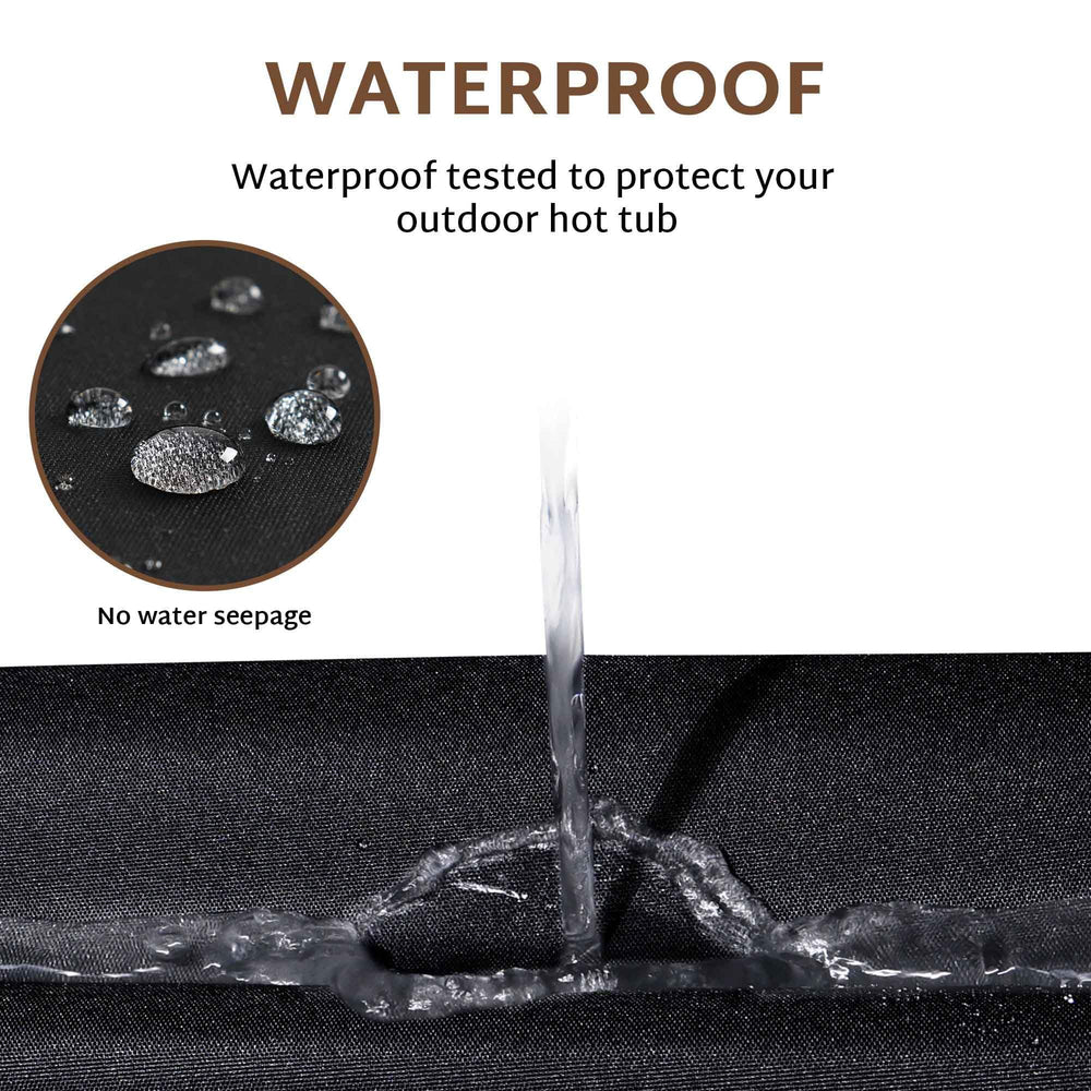 iBirdie Hot Tub Cover laid over a hot tub