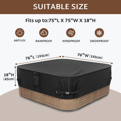 iBirdie Hot Tub Cover with adjustable buckles, side view