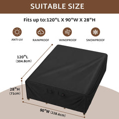 iBirdie Outdoor Table Cover showing waterproof feature