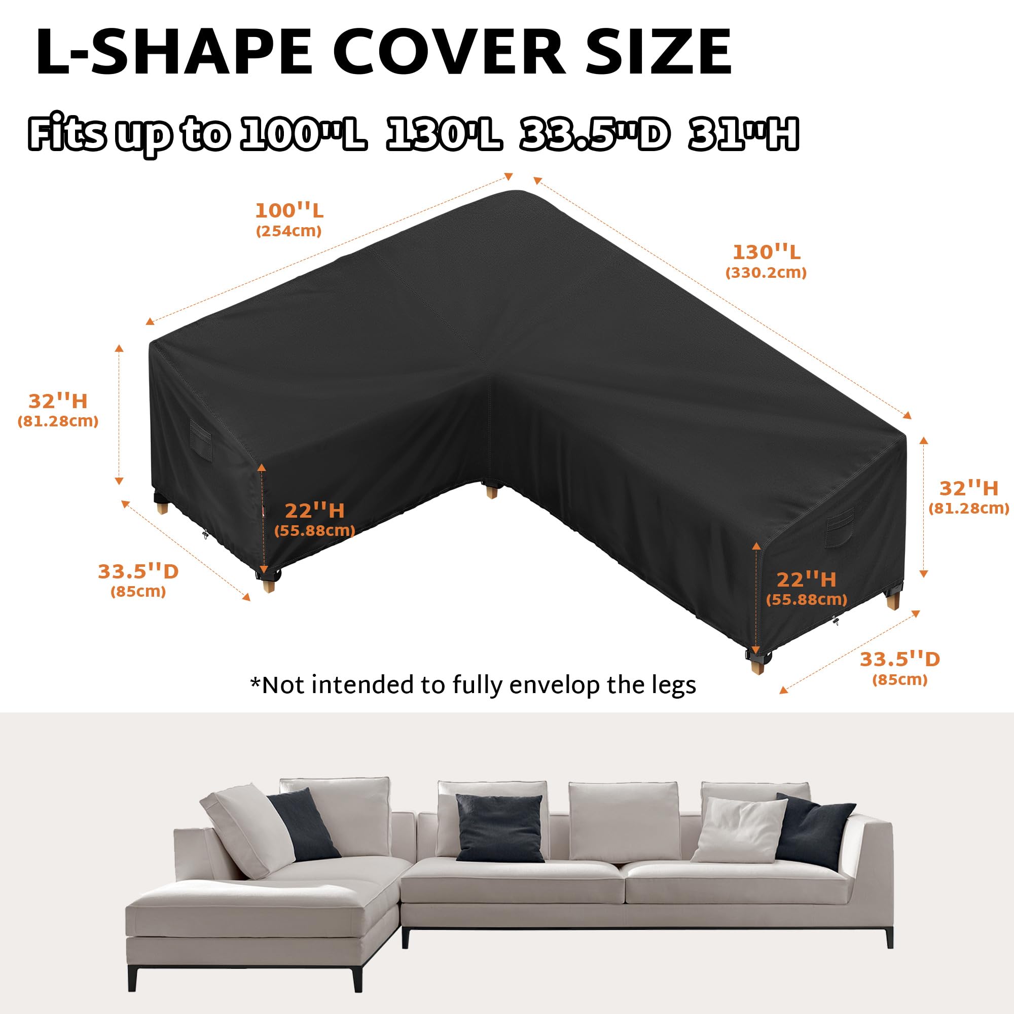 iBirdie sectional cover showing waterproof tape seams detail