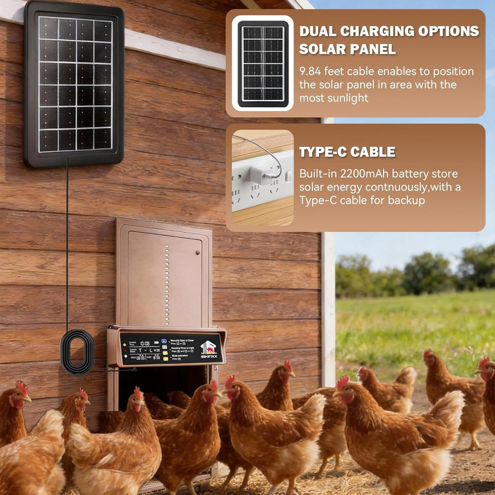 IBKINXX Automatic Chicken Coop Door weatherproof aluminum design