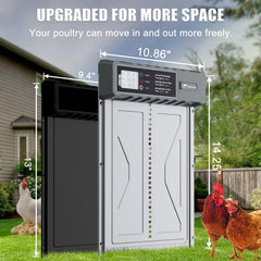 IBKINXX coop door with solar panel installed