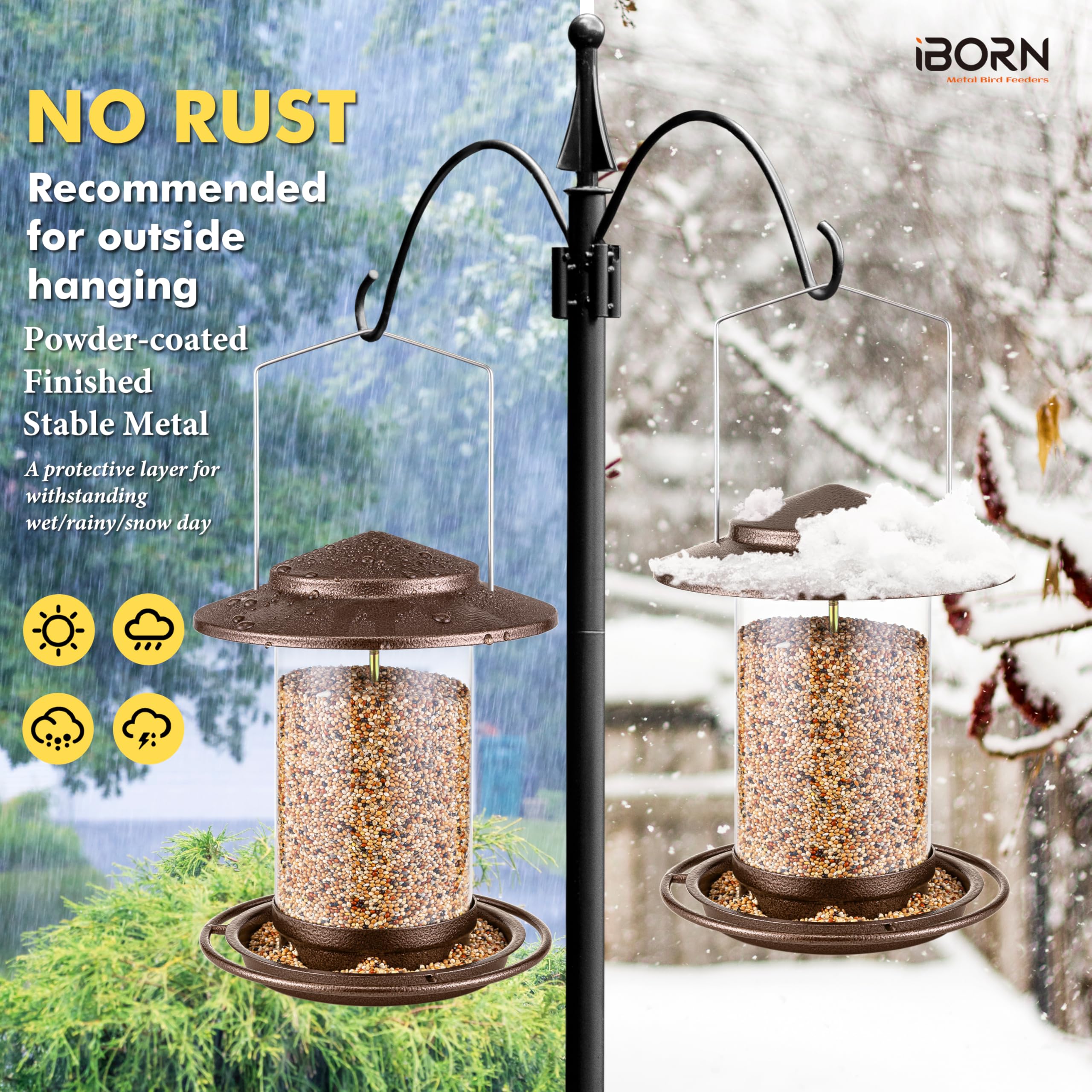iBorn Bird Feeder components including tray and perch