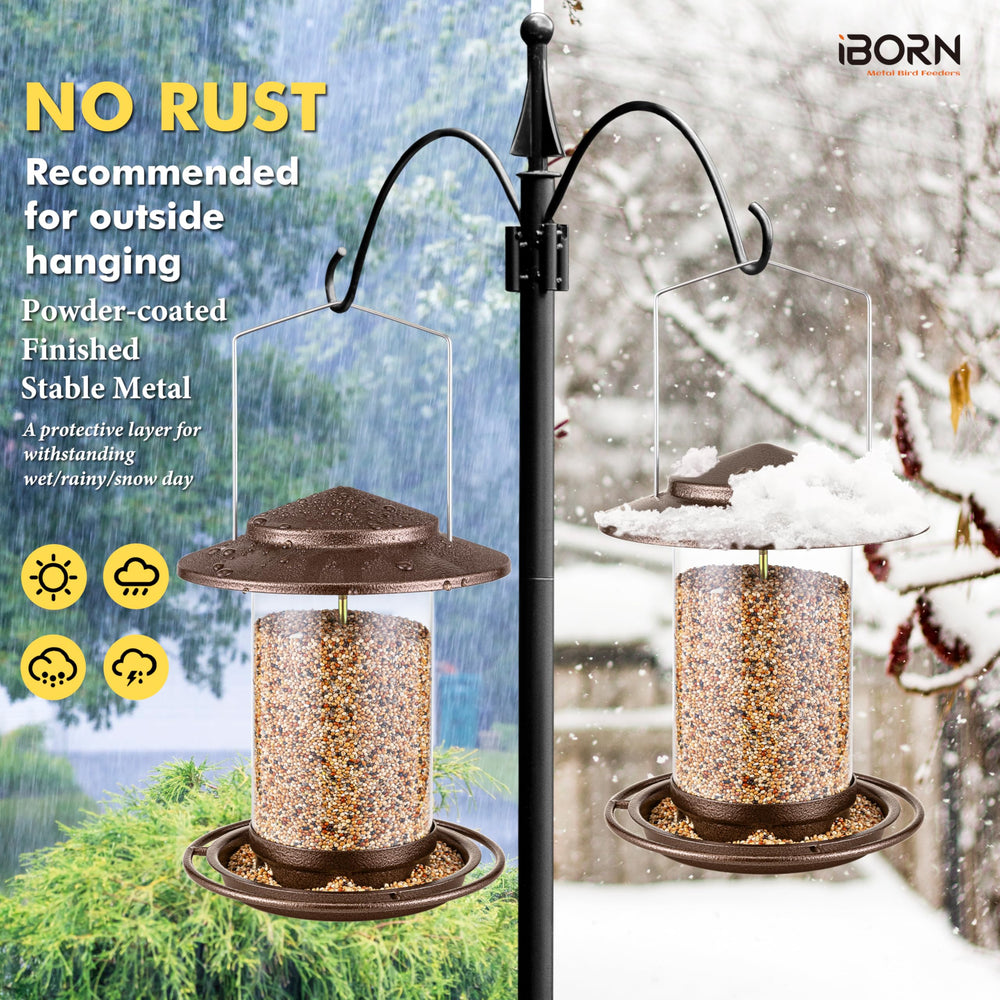 iBorn Bird Feeder components including tray and perch