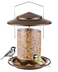 iBorn Bird Feeder front view with coffee finish and hanging design