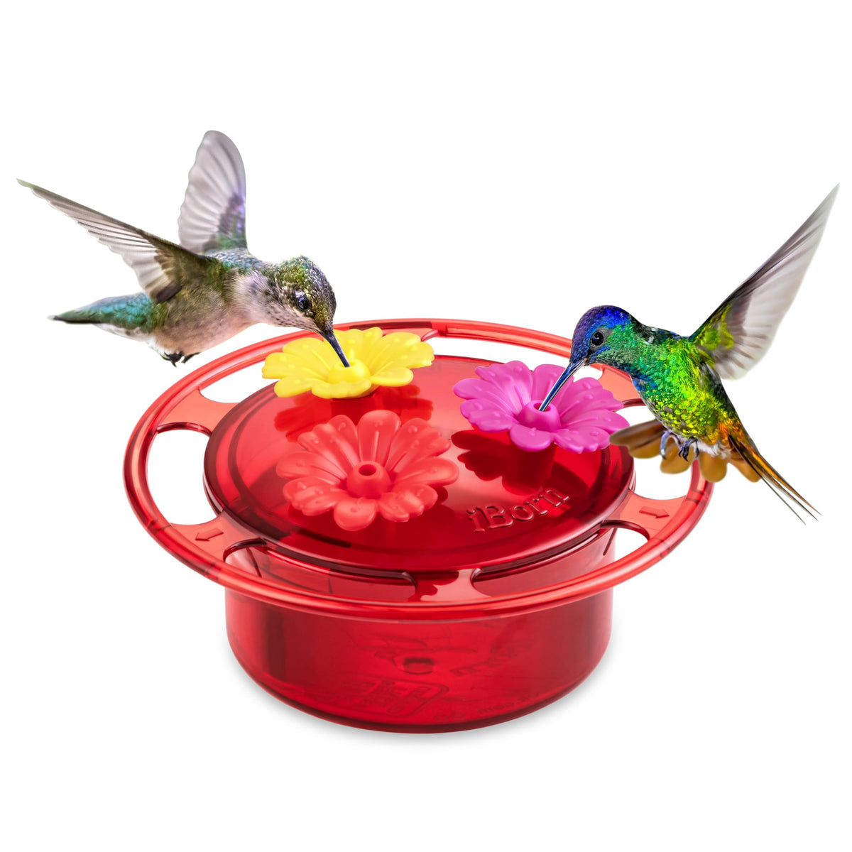 iBorn Handheld Hummingbird Feeder front view in red