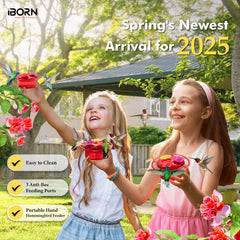 iBorn Handheld Hummingbird Feeder with wide-mouth opening for easy cleaning