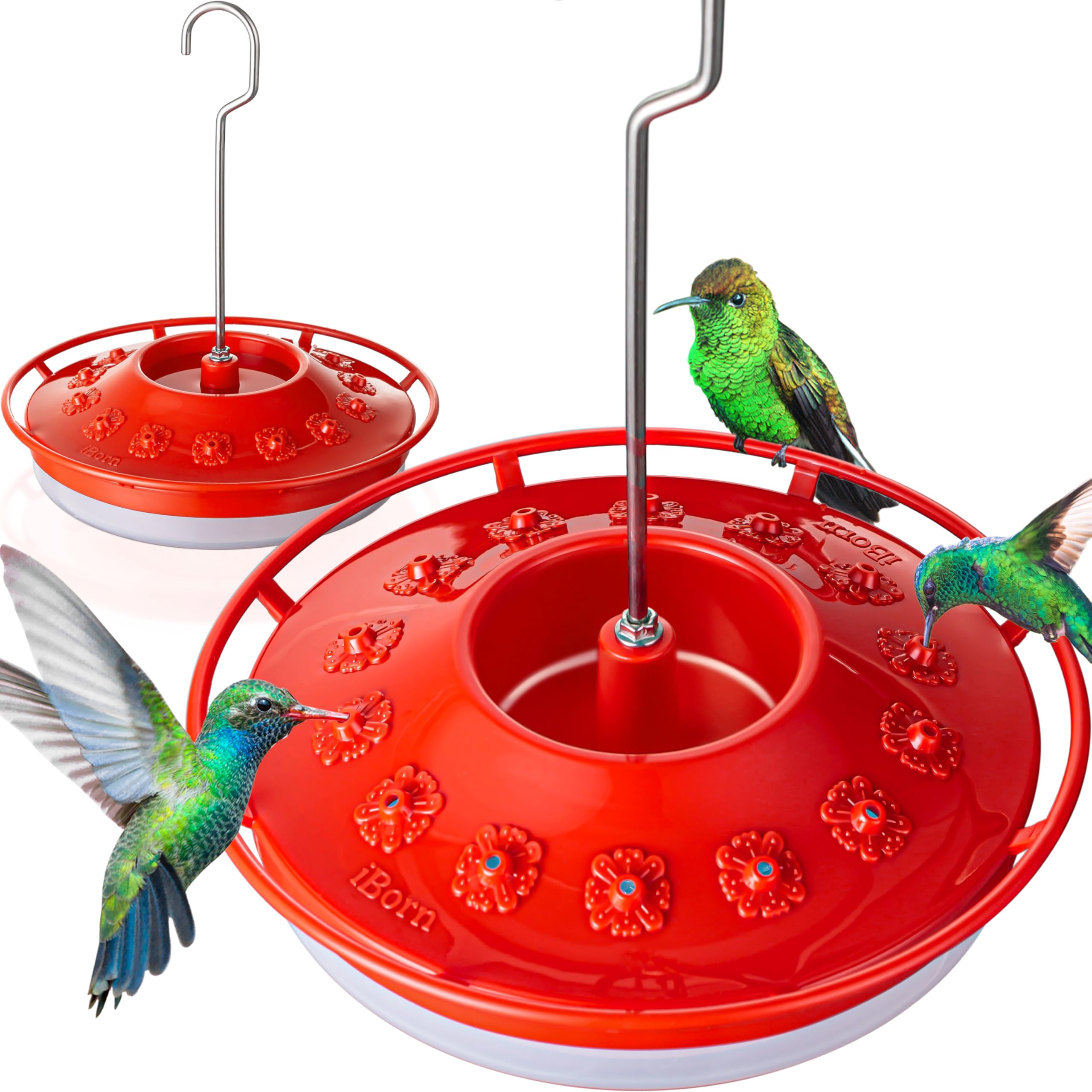 iBorn Hummingbird Feeder red model front view