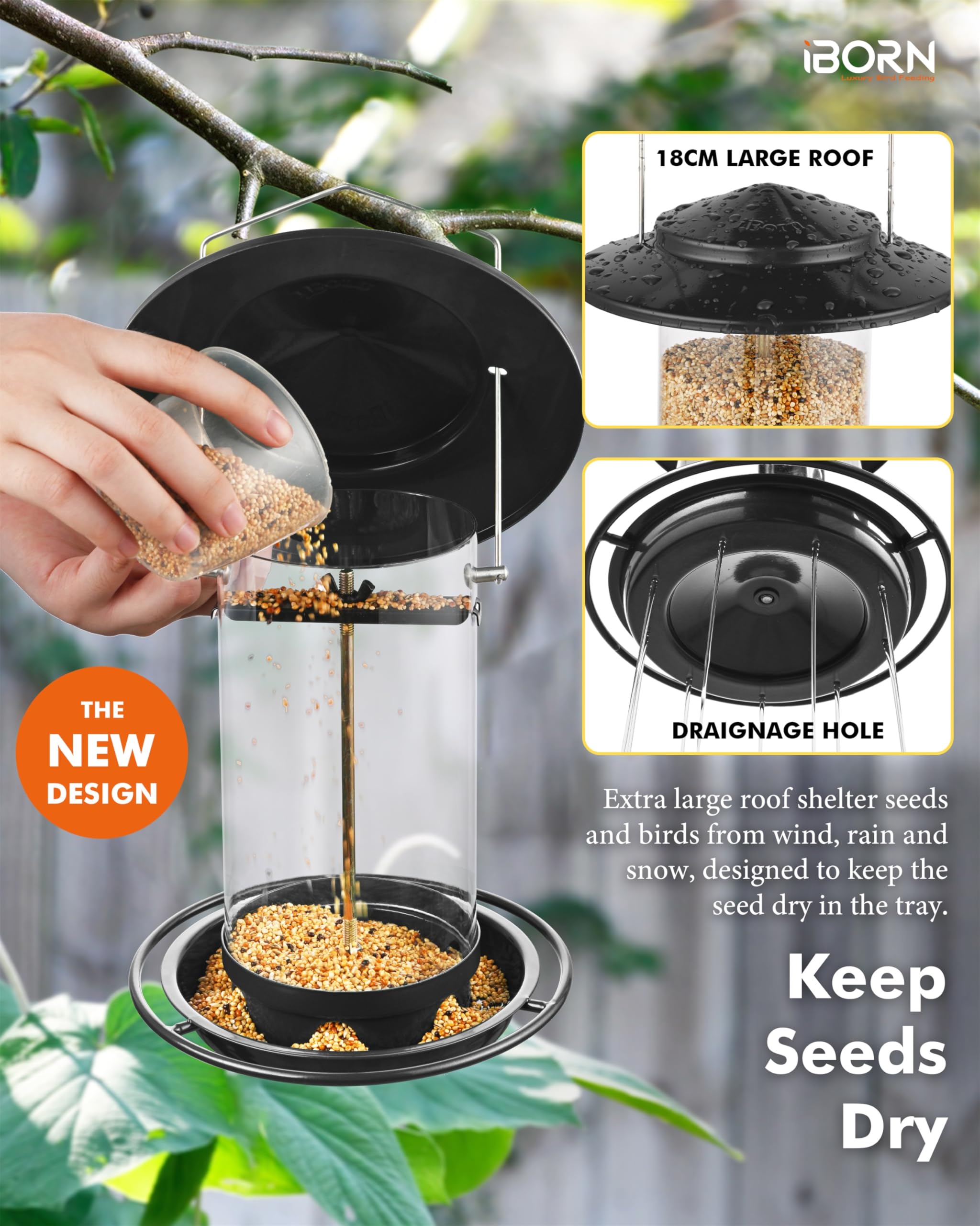 iBorn Metal Bird Feeder disassembled for cleaning