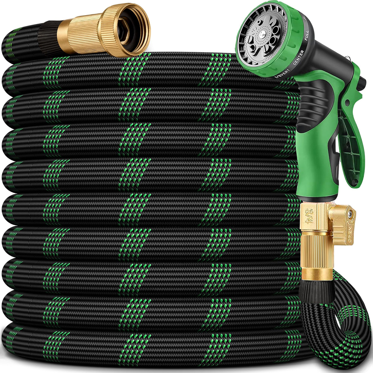 IBXFO 75 FT Non-Expandable Garden Hose blackgreen front view