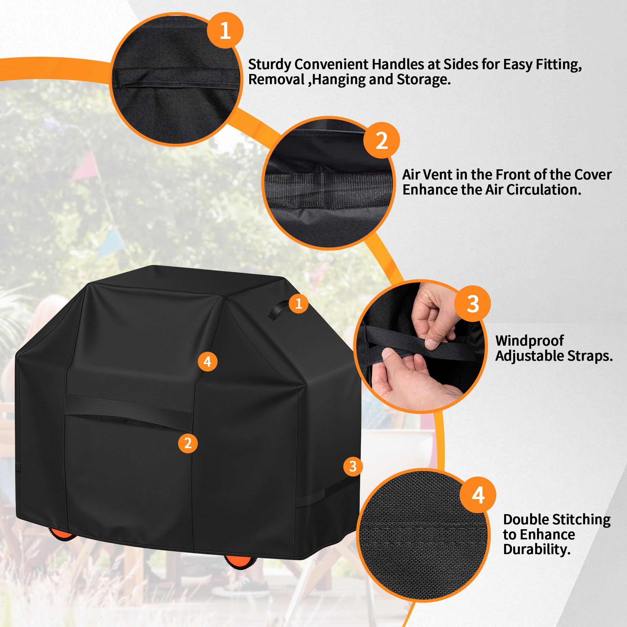 iCOVER 82 Inch Grill Cover on large gas grill