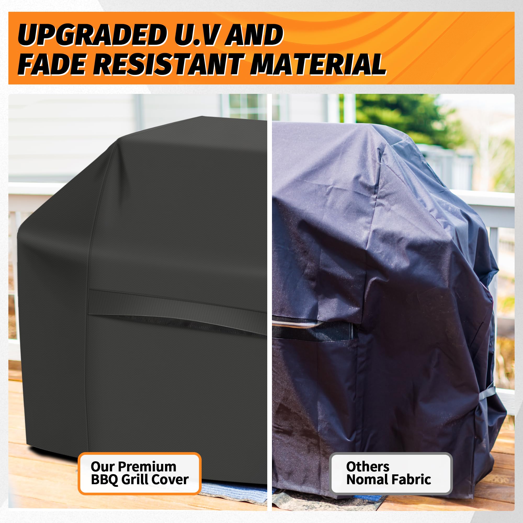 iCOVER Grill Cover dimensions displayed on a ruler