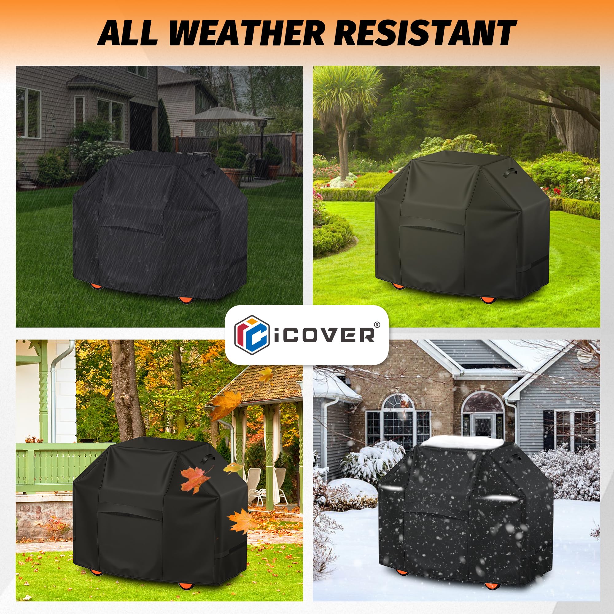iCOVER Grill Cover handles for easy removal