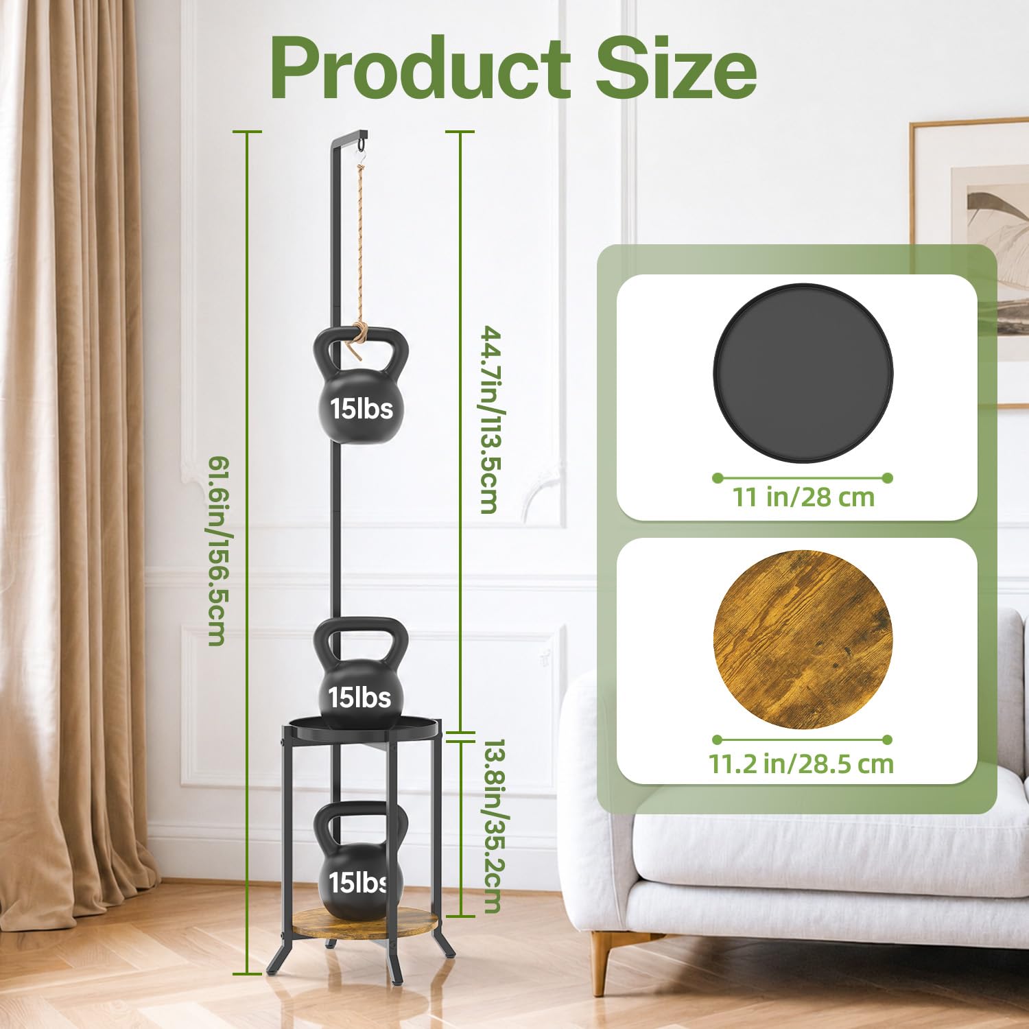 iDavosic.ly 2 Tier Hanging Plant Stand in outdoor setting