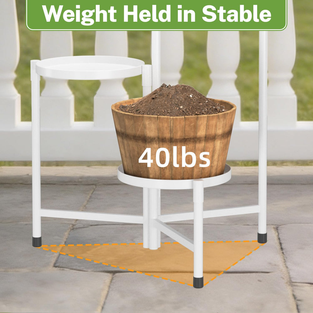 iDavosic.ly 3 Tier Large Plant Stand in garden setting