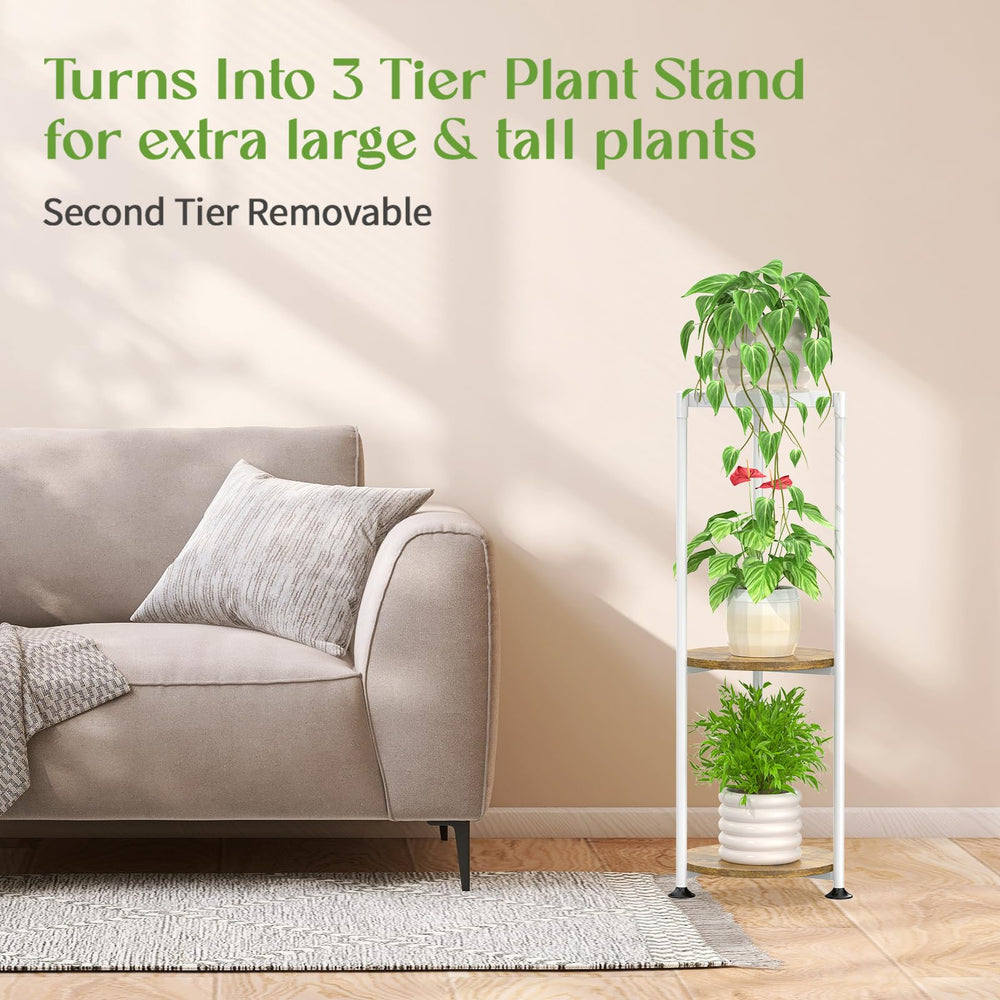 iDavosic.ly 3 Tier Plant Stand side view showing sturdy design