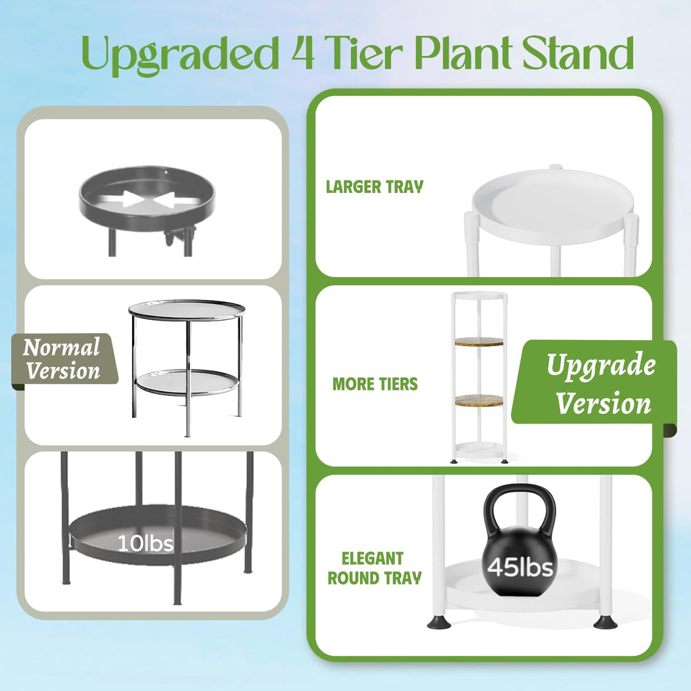 iDavosic.ly 4 Tier Corner Plant Stand displaying multiple pots