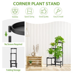 iDavosic.ly 4 Tier Plant Stand close-up of 9.8-inch tray