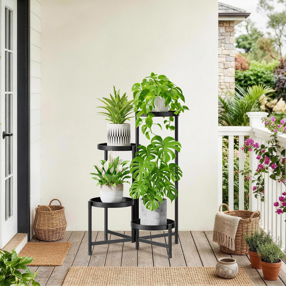 iDavosic.ly 4 Tier Plant Stand folded for storage