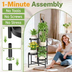 iDavosic.ly 5 Tier Plant Stand adjustable light settings