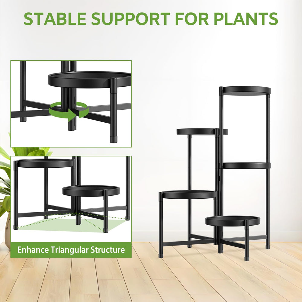 iDavosic.ly 5 Tier Plant Stand outdoors on a patio