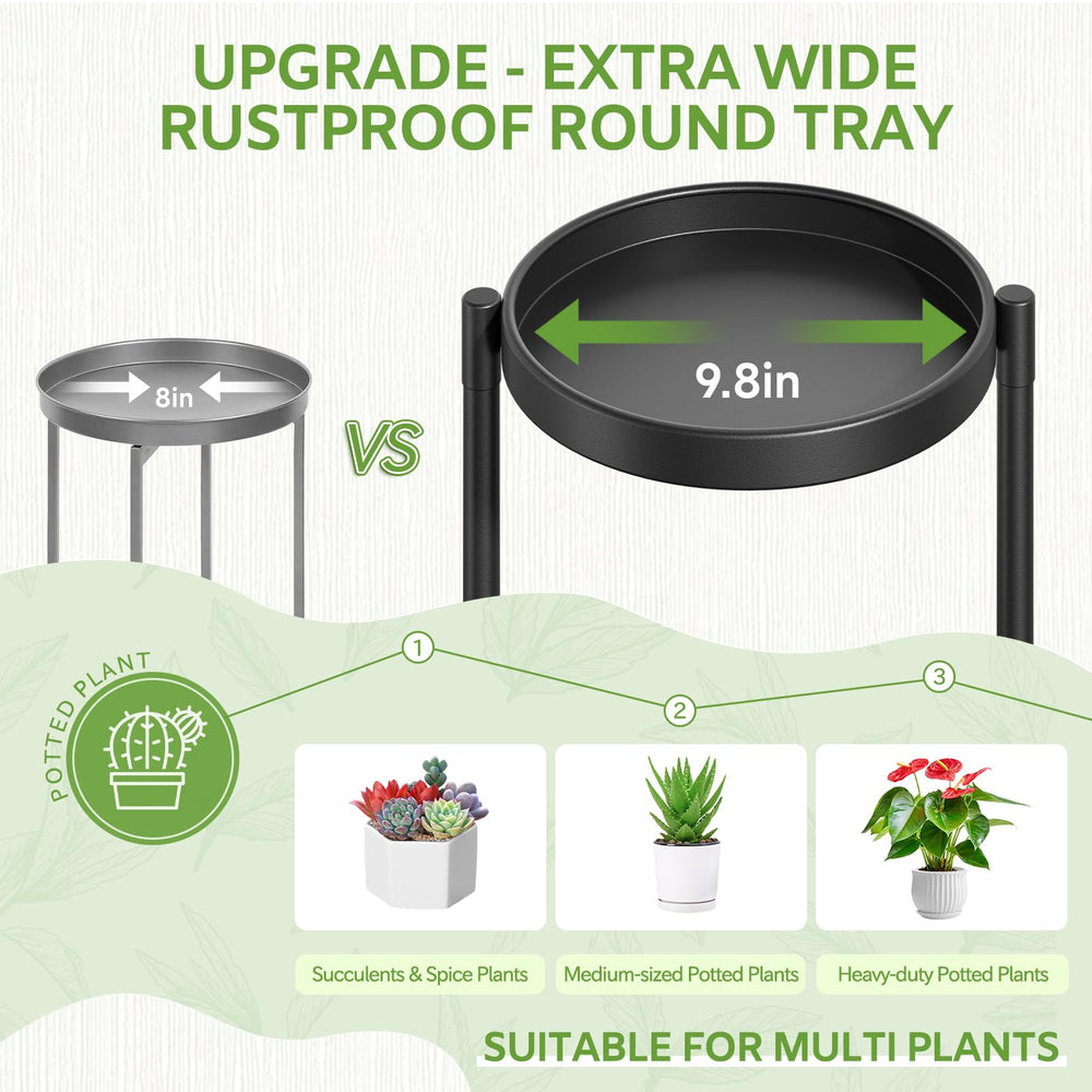iDavosic.ly 5 Tier Plant Stand with large pots displayed