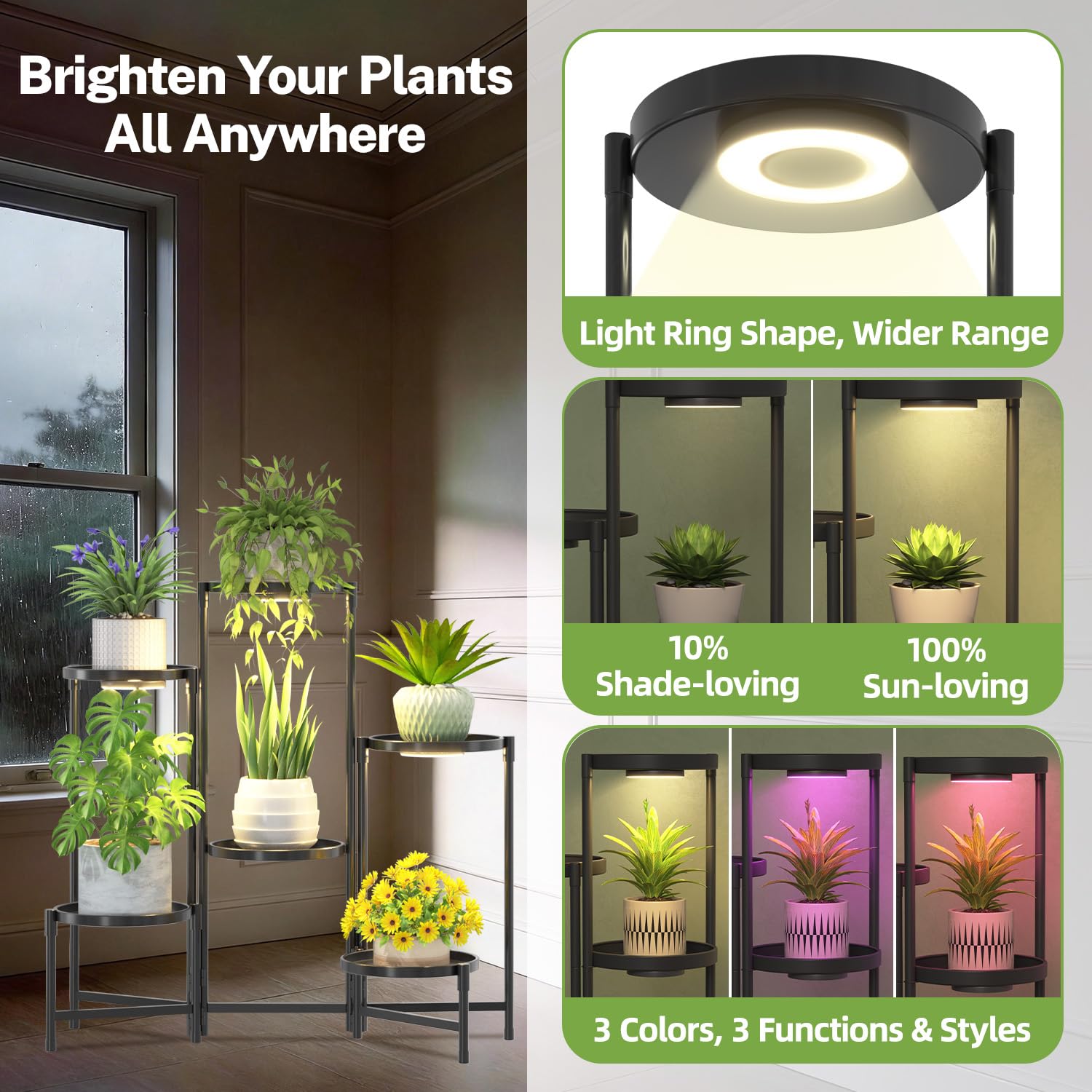 iDavosic.ly 6 Tier Plant Stand assembled with various plants