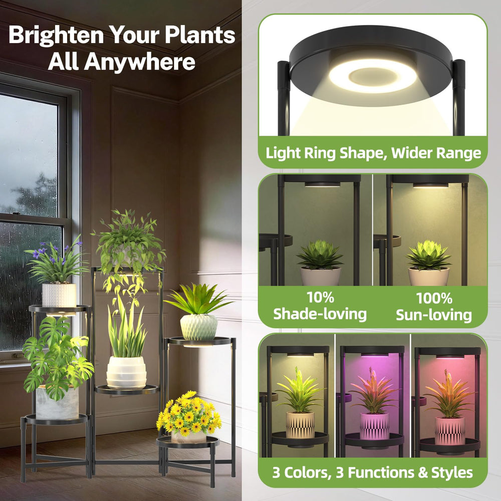 iDavosic.ly 6 Tier Plant Stand assembled with various plants