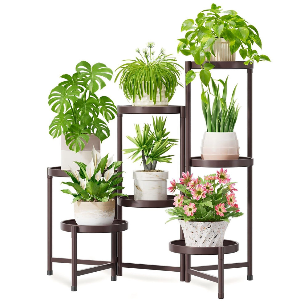 iDavosic.ly 7 Tier Large Plant Stand bronze model side view