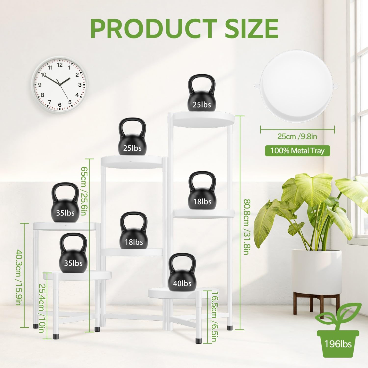 iDavosic.ly 7 Tier Plant Stand displaying outdoor use on a patio