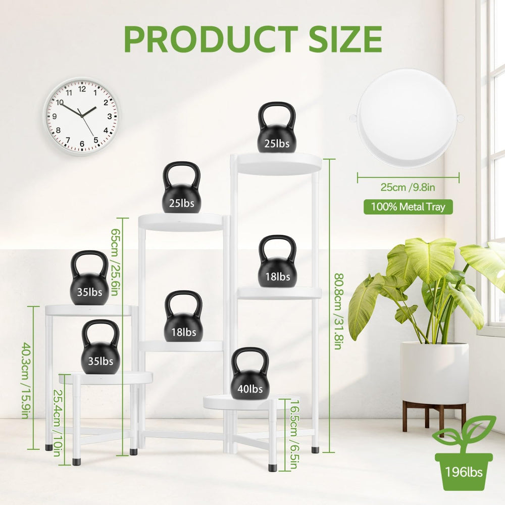 iDavosic.ly 7 Tier Plant Stand displaying outdoor use on a patio
