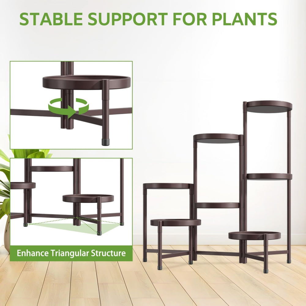 iDavosic.ly 7 Tier Plant Stand folded for storage