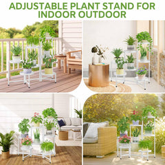 iDavosic.ly 7 Tier Plant Stand side view showcasing metal material